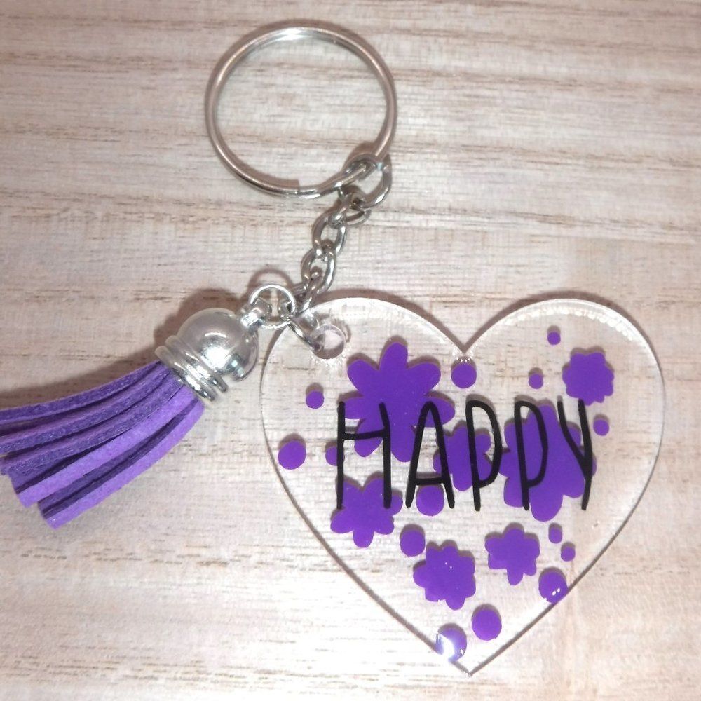 Keychains Acrylic / Resin Happy